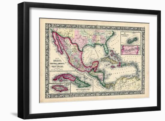 1864, Bahamas, Cuba, Dominican Republic, Honduras, Jamaica, Mexico, Puerto Rico-null-Framed Giclee Print