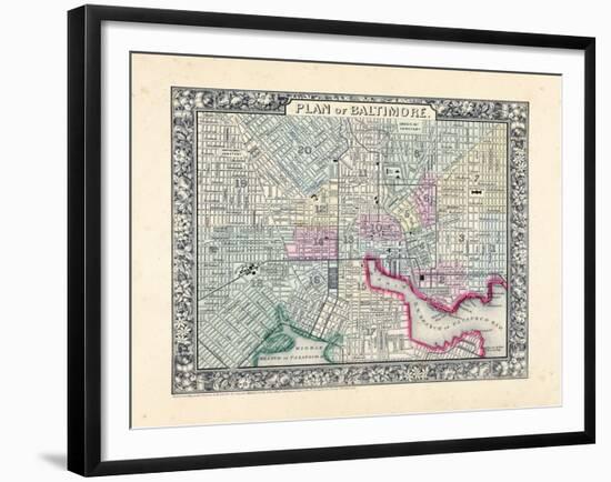 1864, Baltimore Mitchell Plate, Maryland, United States-null-Framed Giclee Print
