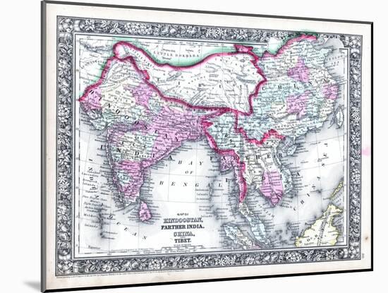 1864, Bangladesh, Cambodia, China, Laos, Malaysia, Nepal, Thailand, Vietnam, Asia, Hindoostan-null-Mounted Giclee Print