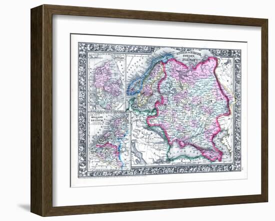 1864, Belgium, Denmark, Finland, Norway, Russia, Sweden, Europe, Russia in Europe, Sweden-null-Framed Giclee Print