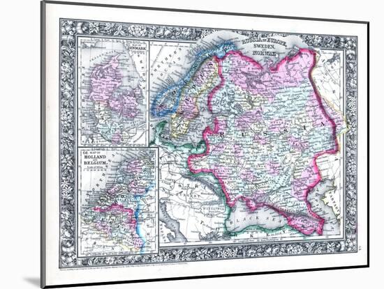 1864, Belgium, Denmark, Finland, Norway, Russia, Sweden, Europe, Russia in Europe, Sweden-null-Mounted Giclee Print