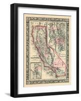 1864, California, Utah, San Francisco Bay Mitchell Plate, California, United States-null-Framed Giclee Print