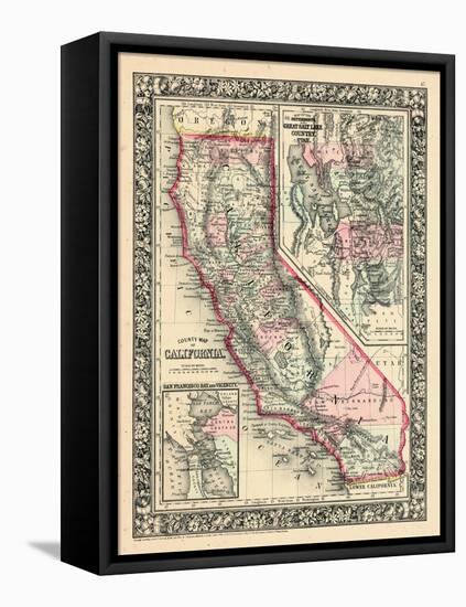 1864, California, Utah, San Francisco Bay Mitchell Plate, California, United States-null-Framed Stretched Canvas