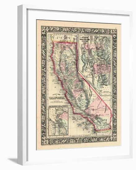 1864, California, Utah, San Francisco Bay Mitchell Plate, Utah, United States-null-Framed Giclee Print