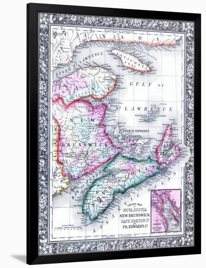 1864, Canada, New Brunswick, Nova Scotia, Prince Edward Island, North America, Nova Scotia-null-Framed Giclee Print
