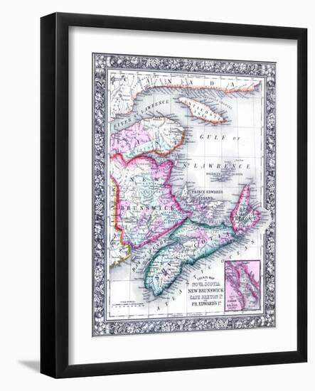 1864, Canada, New Brunswick, Nova Scotia, Prince Edward Island, North America, Nova Scotia-null-Framed Giclee Print