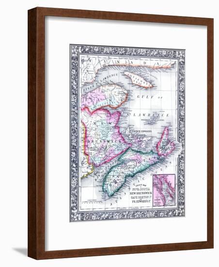 1864, Canada, New Brunswick, Nova Scotia, Prince Edward Island, North America, Nova Scotia-null-Framed Giclee Print