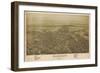 1864, Chambersburg Bird's Eye View, Pennsylvania, United States-null-Framed Giclee Print