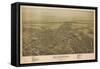 1864, Chambersburg Bird's Eye View, Pennsylvania, United States-null-Framed Stretched Canvas