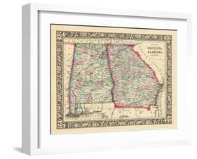 1864, Georgia and Alabama Mitchell Plate, Alabama, United States-null-Framed Giclee Print