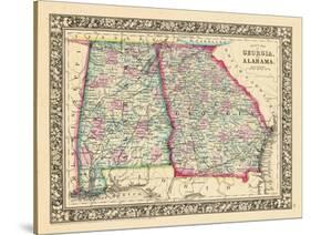 1864, Georgia and Alabama Mitchell Plate, Alabama, United States-null-Stretched Canvas