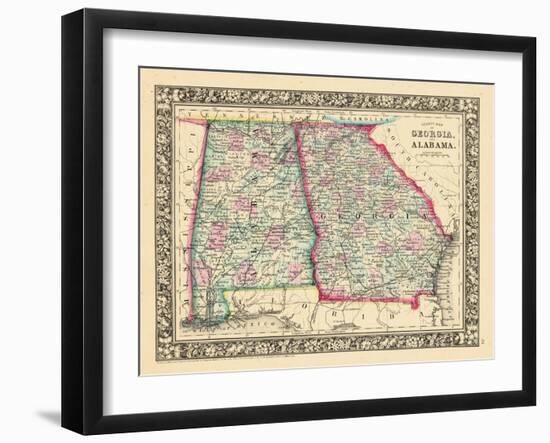 1864, Georgia and Alabama Mitchell Plate, Alabama, United States-null-Framed Premium Giclee Print