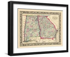 1864, Georgia and Alabama Mitchell Plate, Alabama, United States-null-Framed Premium Giclee Print