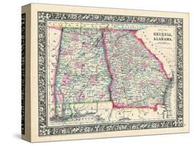 1864, Georgia and Alabama Mitchell Plate, Georgia, United States-null-Stretched Canvas