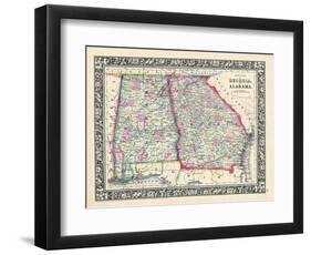 1864, Georgia and Alabama Mitchell Plate, Georgia, United States-null-Framed Giclee Print