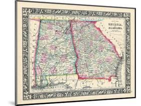 1864, Georgia and Alabama Mitchell Plate, Georgia, United States-null-Mounted Giclee Print