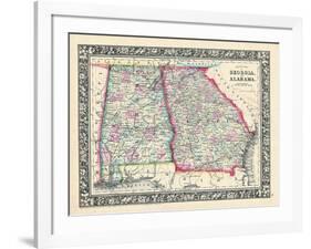 1864, Georgia and Alabama Mitchell Plate, Georgia, United States-null-Framed Giclee Print