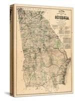 1864, Georgia State Map, Georgia, United States-null-Stretched Canvas