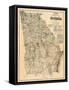 1864, Georgia State Map, Georgia, United States-null-Framed Stretched Canvas