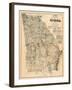 1864, Georgia State Map, Georgia, United States-null-Framed Giclee Print