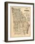 1864, Georgia State Map, Georgia, United States-null-Framed Giclee Print