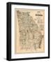 1864, Georgia State Map, Georgia, United States-null-Framed Giclee Print