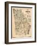 1864, Georgia State Map, Georgia, United States-null-Framed Giclee Print