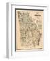 1864, Georgia State Map, Georgia, United States-null-Framed Giclee Print