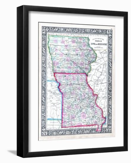 1864, Iowa and Missouri Mitchell Plate, Missouri, United States-null-Framed Giclee Print