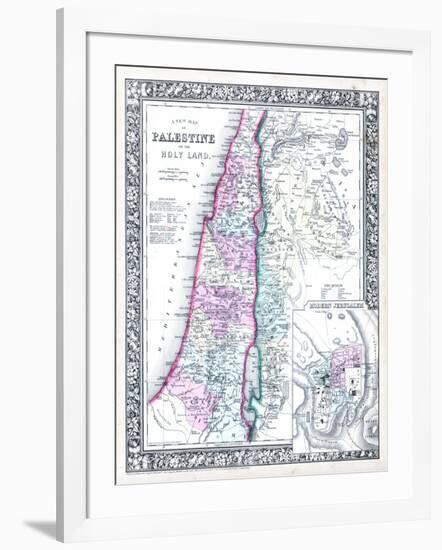 1864, Israel, Jordania, Palestine, Asia, Holy Land, Palestine, Modern Jerusalem-null-Framed Giclee Print