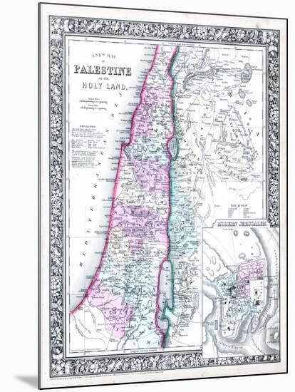 1864, Israel, Jordania, Palestine, Asia, Holy Land, Palestine, Modern Jerusalem-null-Mounted Giclee Print