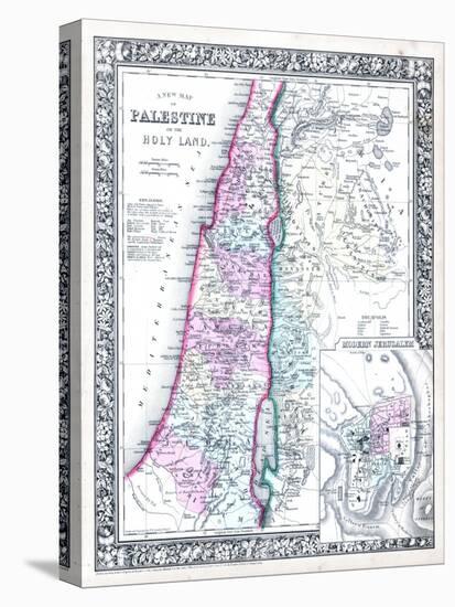 1864, Israel, Jordania, Palestine, Asia, Holy Land, Palestine, Modern Jerusalem-null-Stretched Canvas