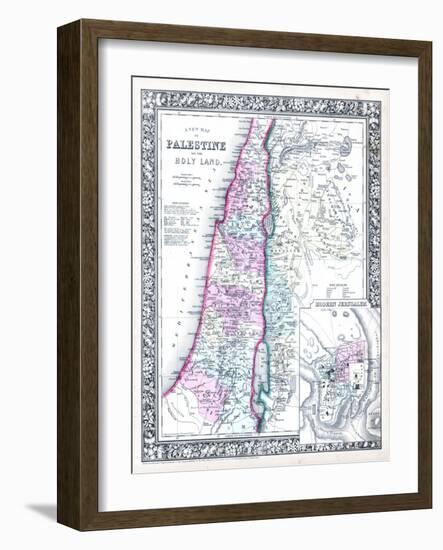 1864, Israel, Jordania, Palestine, Asia, Holy Land, Palestine, Modern Jerusalem-null-Framed Giclee Print