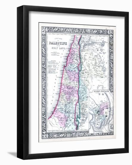 1864, Israel, Jordania, Palestine, Asia, Holy Land, Palestine, Modern Jerusalem-null-Framed Giclee Print