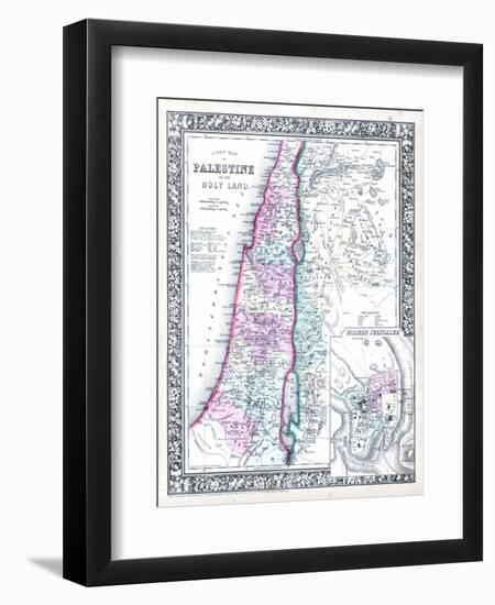 1864, Israel, Jordania, Palestine, Asia, Holy Land, Palestine, Modern Jerusalem-null-Framed Giclee Print