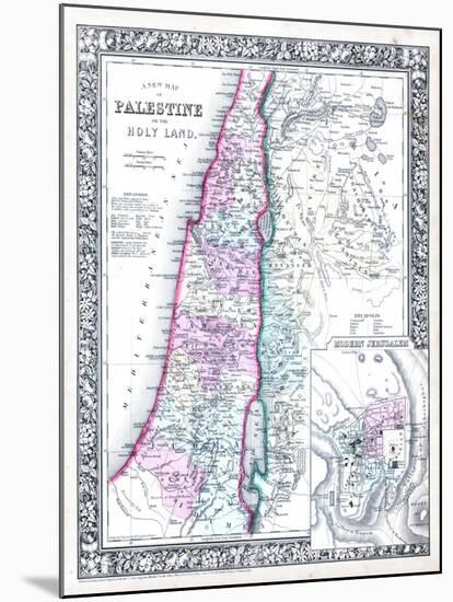 1864, Israel, Jordania, Palestine, Asia, Holy Land, Palestine, Modern Jerusalem-null-Mounted Premium Giclee Print