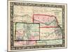 1864, Kansas, Nebraska, Colorado and Dakota Mitchell Plate, Nebraska, United States-null-Mounted Giclee Print