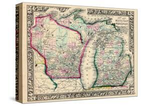 1864, Michigan and Wisconsin, United States-null-Stretched Canvas