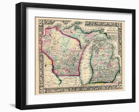 1864, Michigan and Wisconsin, United States-null-Framed Giclee Print