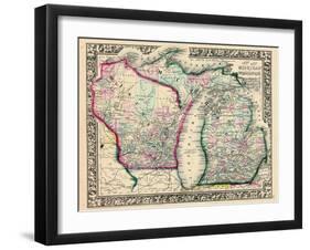 1864, Michigan and Wisconsin, United States-null-Framed Giclee Print