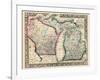 1864, Michigan and Wisconsin, United States-null-Framed Giclee Print