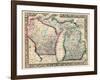 1864, Michigan and Wisconsin, United States-null-Framed Giclee Print