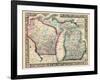 1864, Michigan and Wisconsin, United States-null-Framed Giclee Print