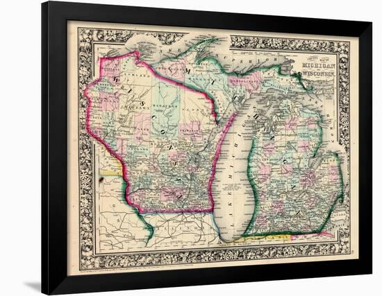 1864, Michigan and Wisconsin, United States-null-Framed Giclee Print