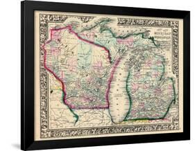 1864, Michigan and Wisconsin, United States-null-Framed Giclee Print