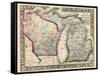 1864, Michigan and Wisconsin, United States-null-Framed Stretched Canvas