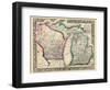 1864, Michigan and Wisconsin, United States-null-Framed Premium Giclee Print