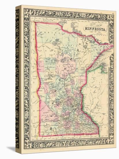 1864, Minnesota 1864 Mitchell Plate, Minnesota, United States-null-Stretched Canvas