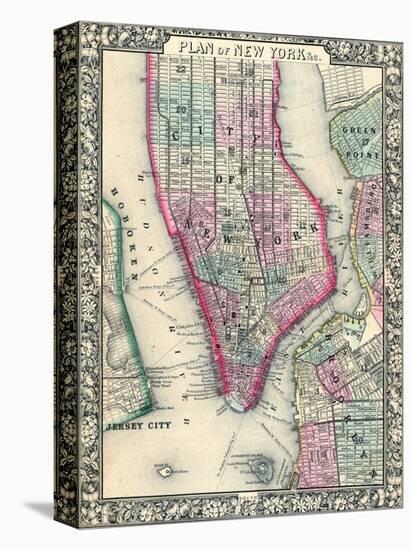 1864, New York, Brooklyn, Manhattan, Jersey City, Hoboken, New Jersey, United States-null-Stretched Canvas