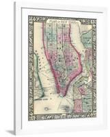 1864, New York, Brooklyn, Manhattan, Jersey City, Hoboken, New Jersey, United States-null-Framed Giclee Print